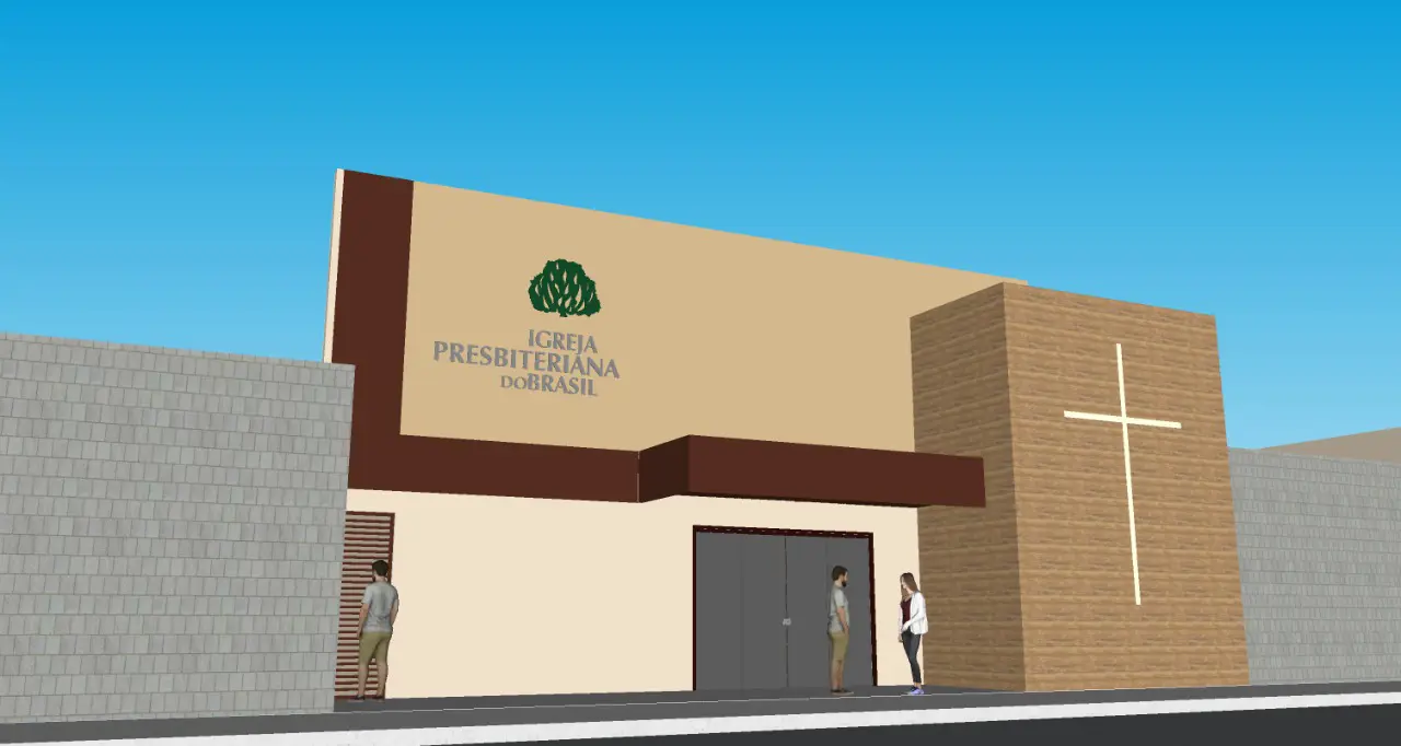 Imagem projetada da Igreja Presbiteriana de Cruzeiro